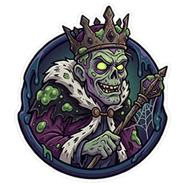 Lord Putritume, un re zombi con la corona storta